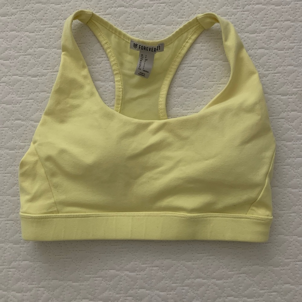 Forever 21 Yellow Sports Bra